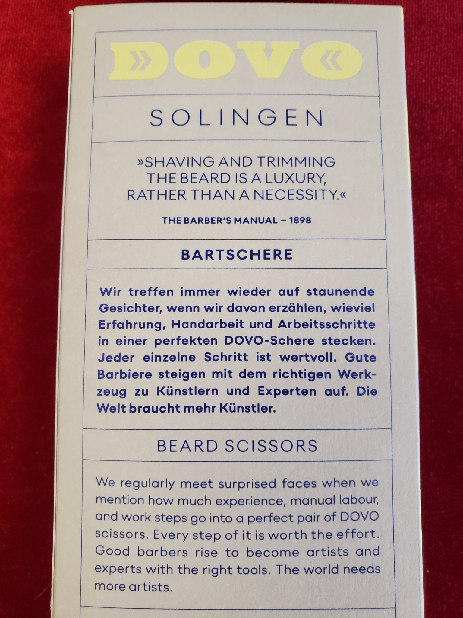 Dovo Solingen Beard Scissors - Larry's Shaver Shoppe