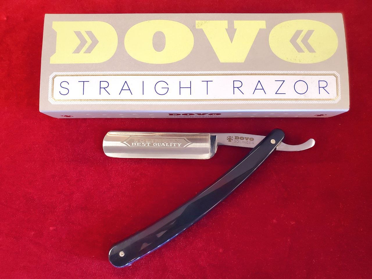 Dovo Solingen Straight Razor - Black Handle - Larry's Shaver Shoppe