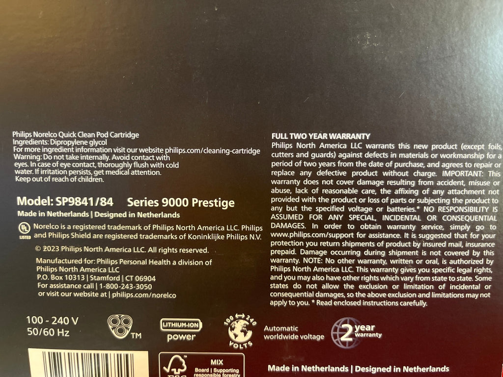 Philips Norelco S9000 Prestige Electric Shaver - Larry's Shaver Shoppe