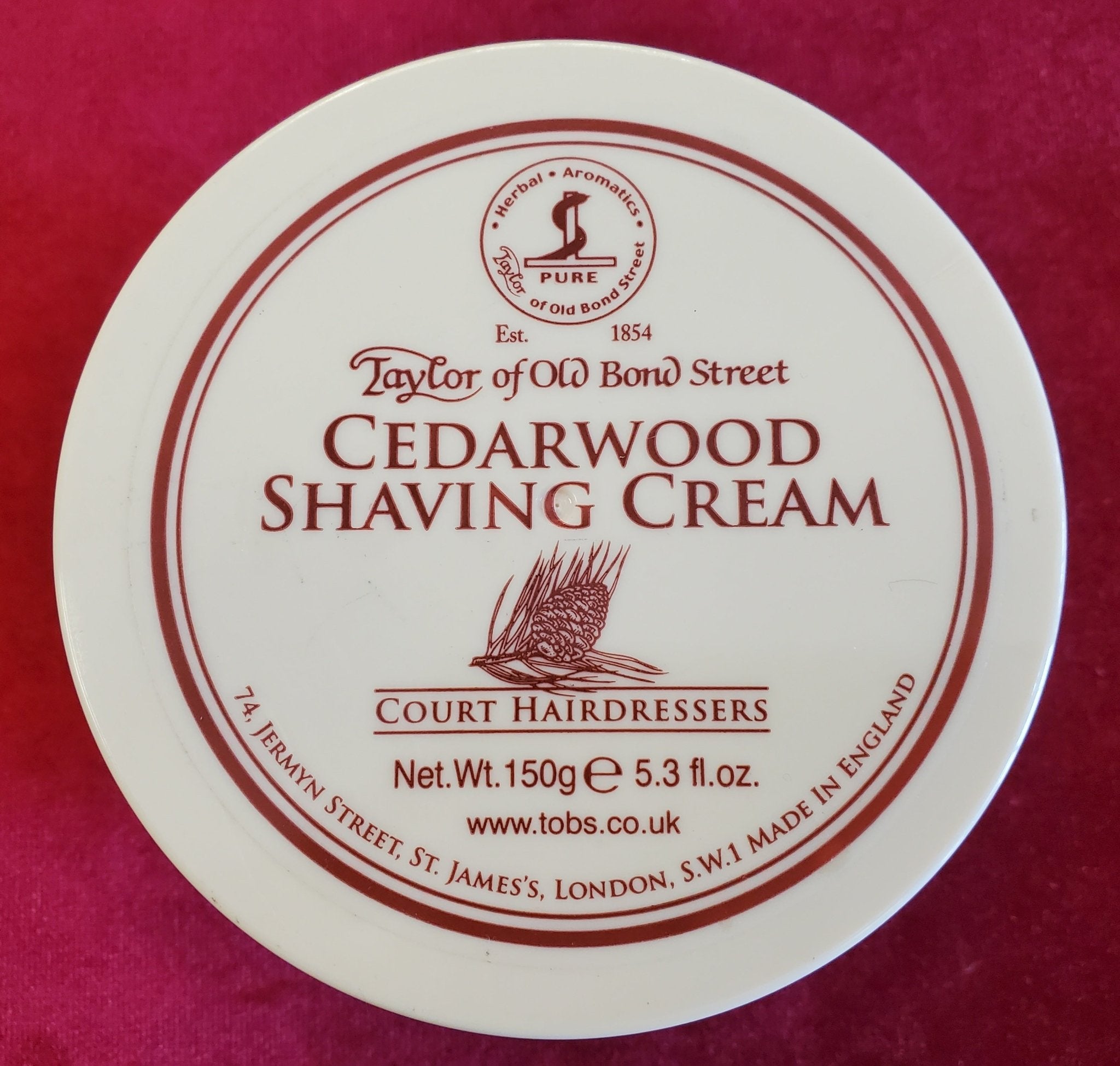Taylor Cedarwood Shaving Cream - Larry's Shaver Shoppe