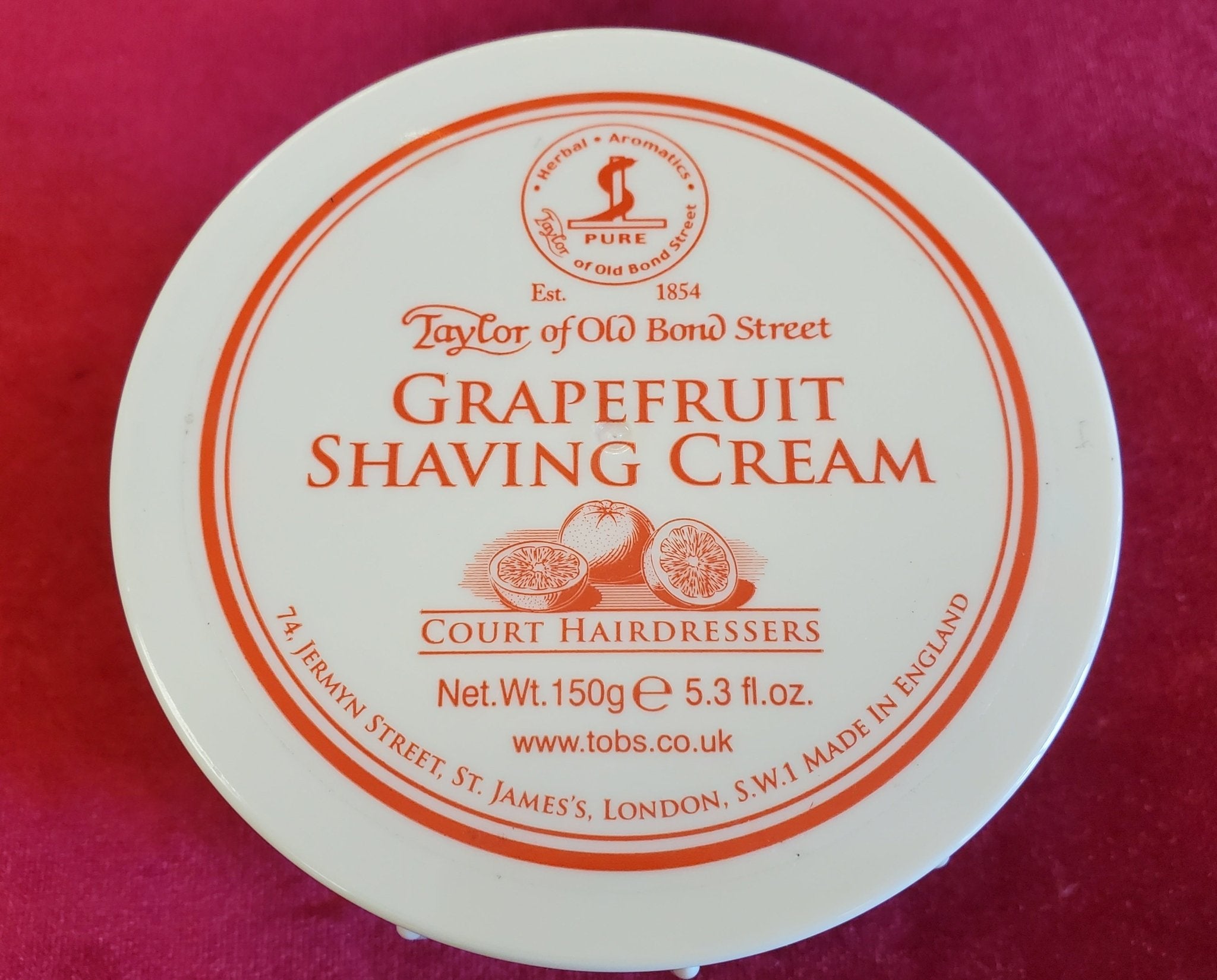Taylor Graperfruit Shaving Cream - Larry's Shaver Shoppe