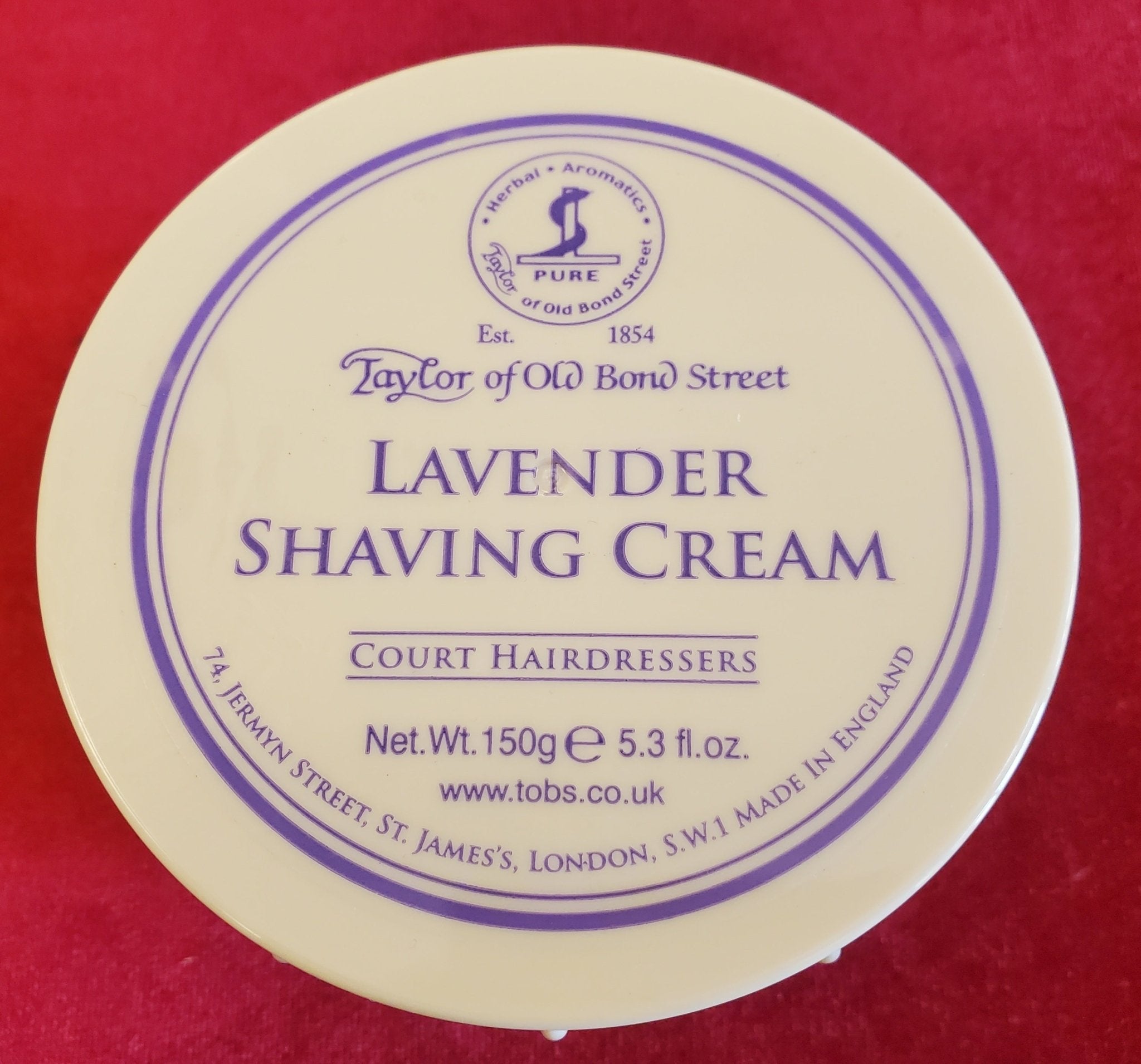 Taylor Lavender Shaving Cream - Larry's Shaver Shoppe
