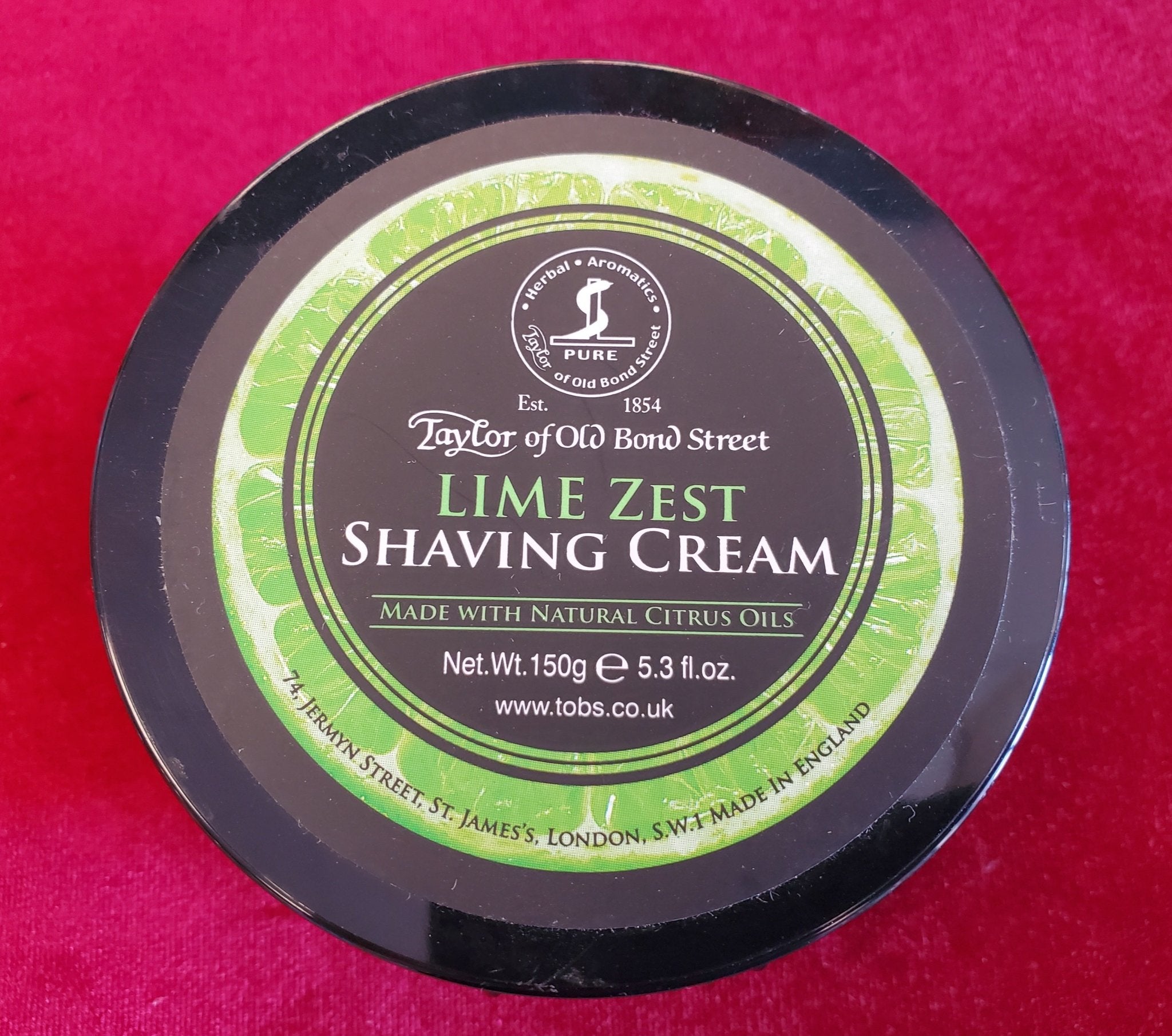 Taylor Lime Zest Shaving Cream - Larry's Shaver Shoppe