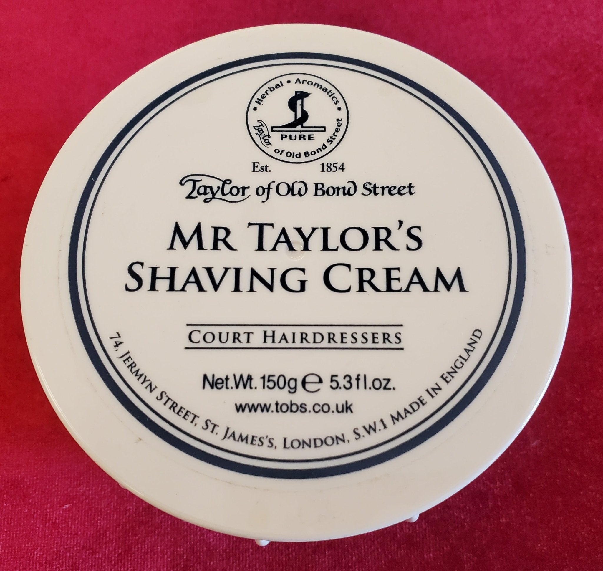 Taylor Mr Taylor's Shaving Cream - Larry's Shaver Shoppe