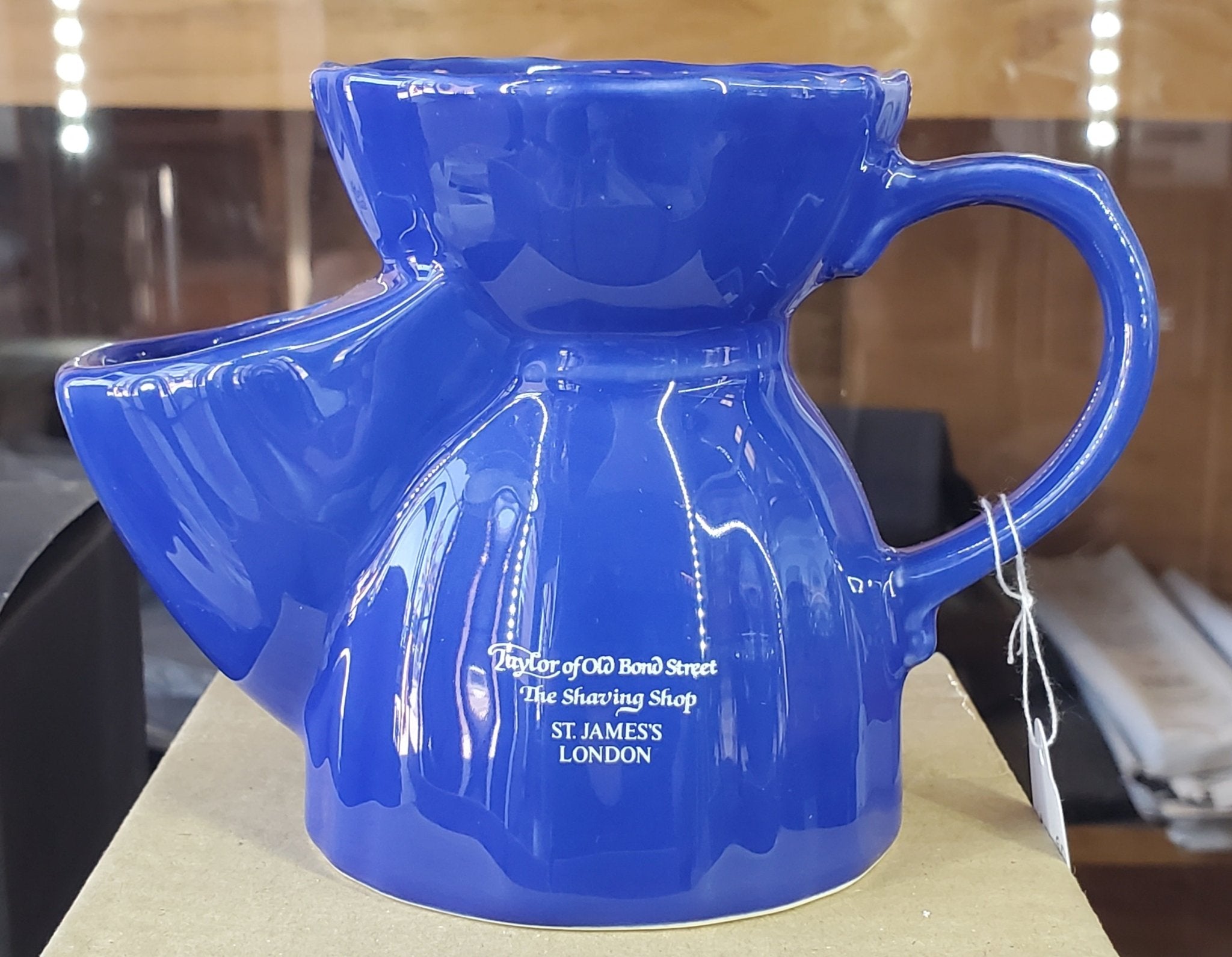 Taylor of Old Bond Street Blue Ceramic Shaving Mug - Larry's Shaver Shoppe