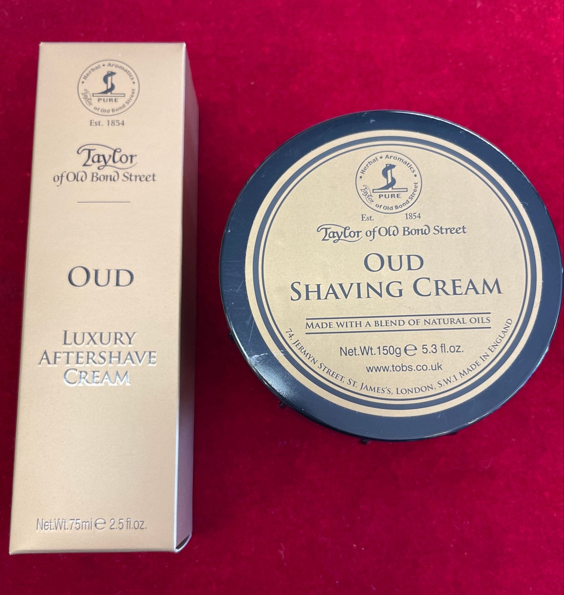 Taylor of Old Bond Street Oud Shaving Cream & Luxury Aftershave Cream - Larry's Shaver Shoppe