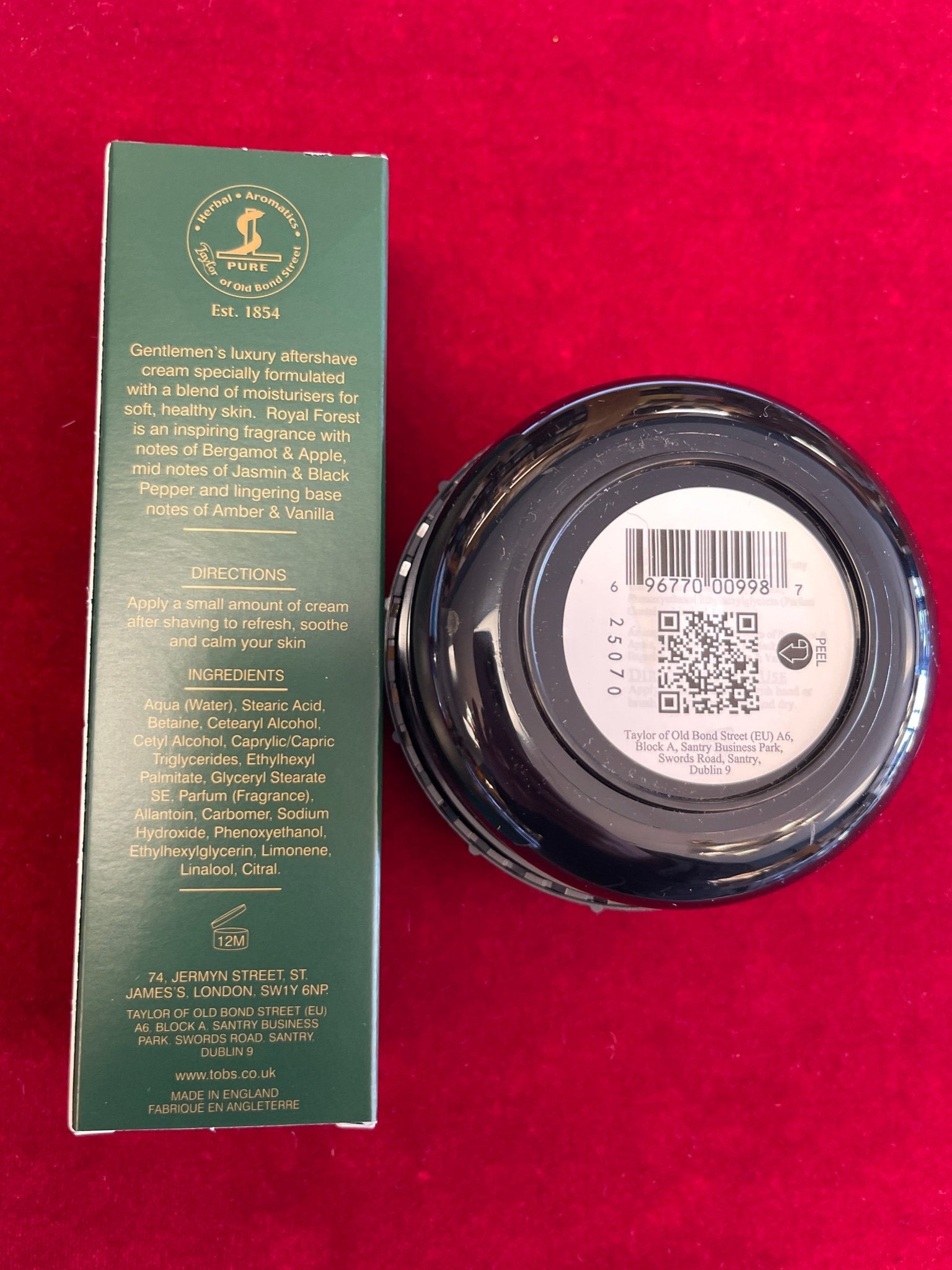 Taylor of Old Bond Street Royal Forest Luxury Aftershave Cream & Shaving Cream - Larry's Shaver Shoppe