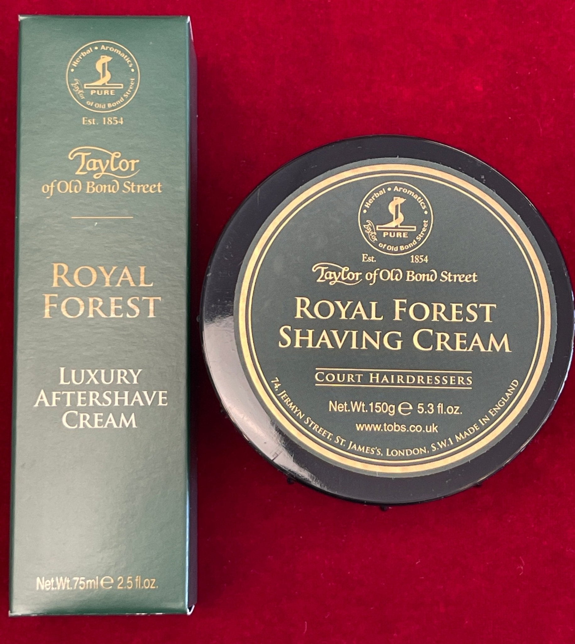 Taylor of Old Bond Street Royal Forest Luxury Aftershave Cream & Shaving Cream - Larry's Shaver Shoppe