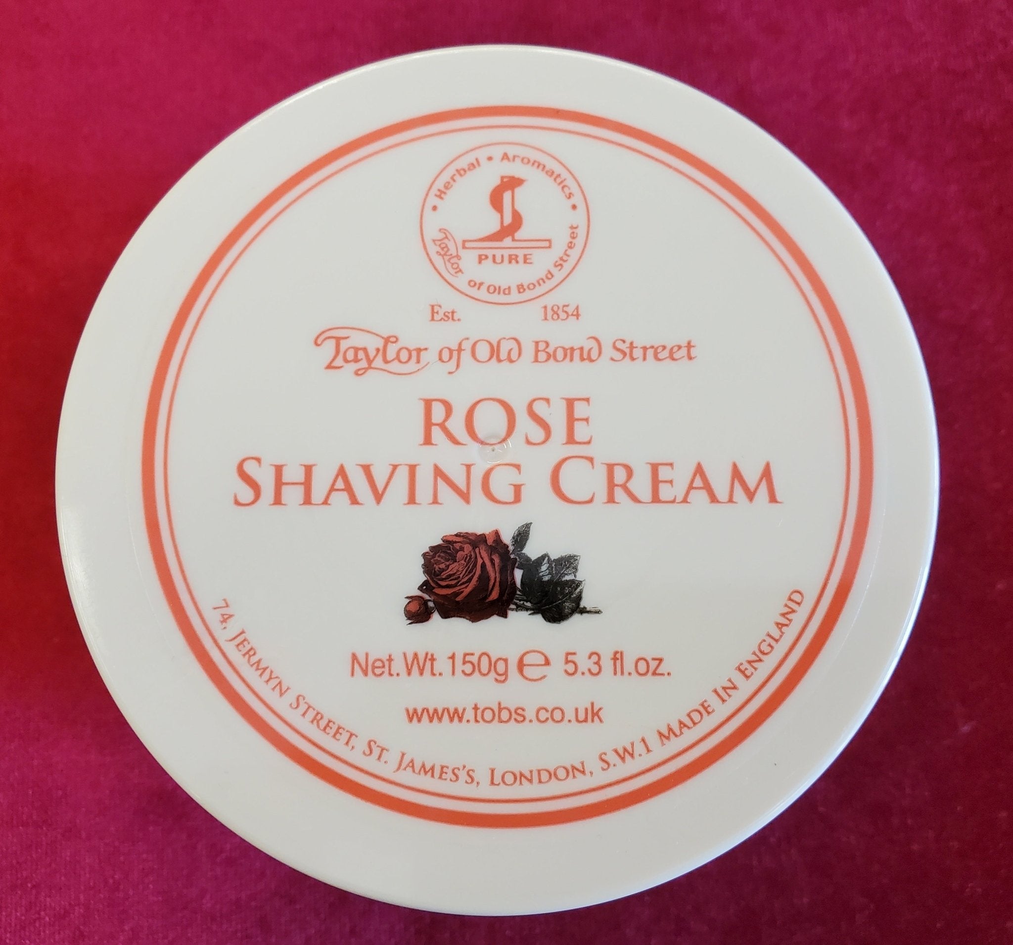Taylor Rose Shaving Cream - Larry's Shaver Shoppe