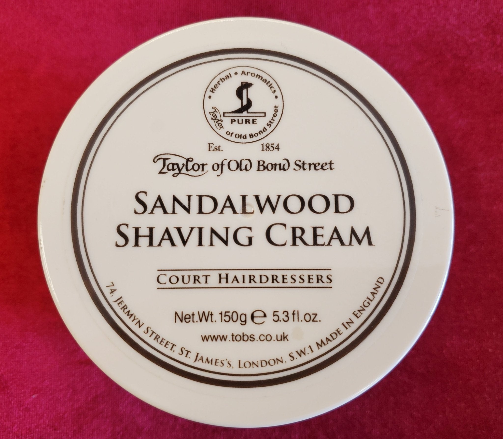 Taylor Sandalwood Shaving Cream - Larry's Shaver Shoppe