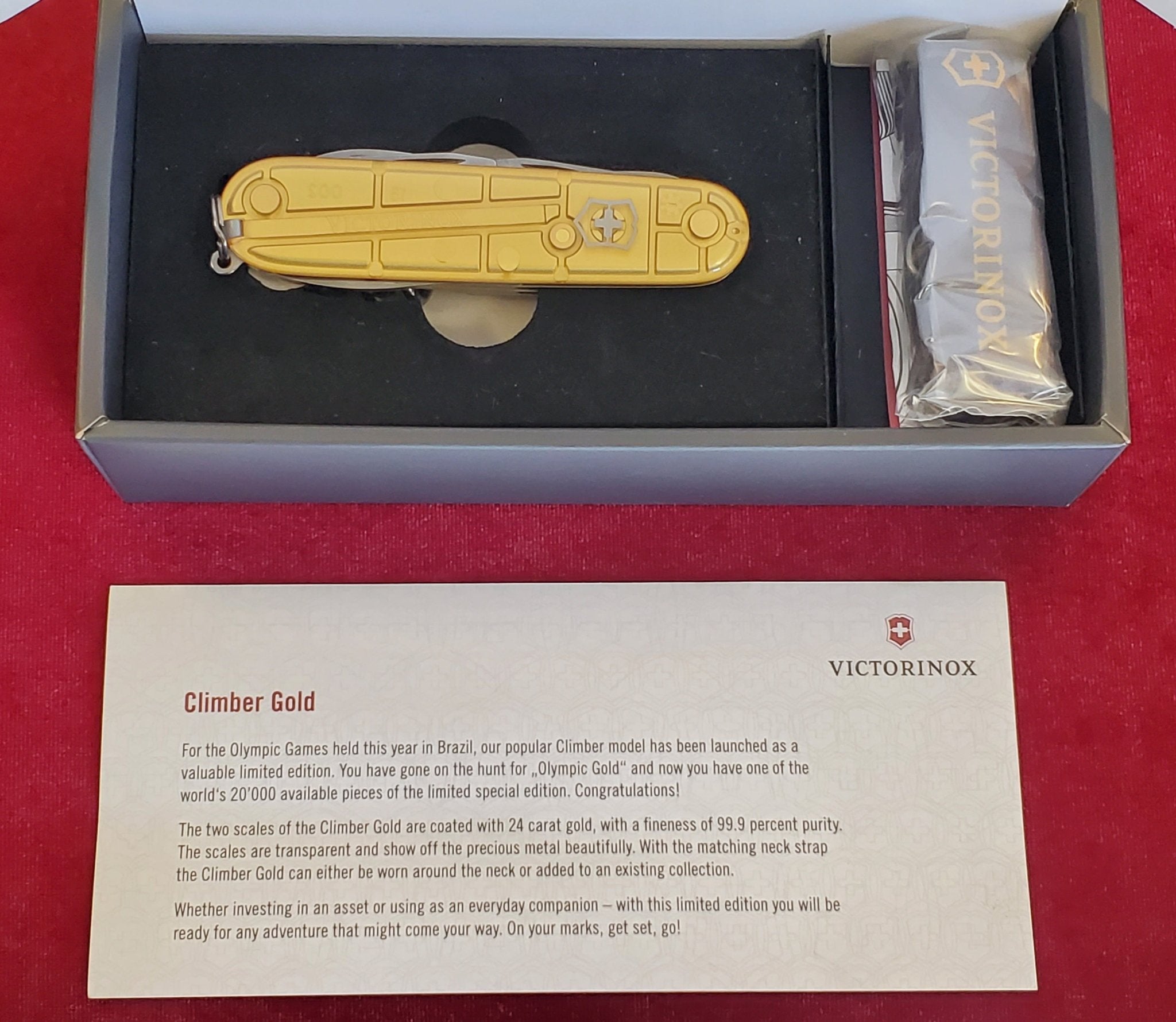 Victorinox Climber Gold Special Edition Swiss Army Knife 2016 - Larry's Shaver Shoppe